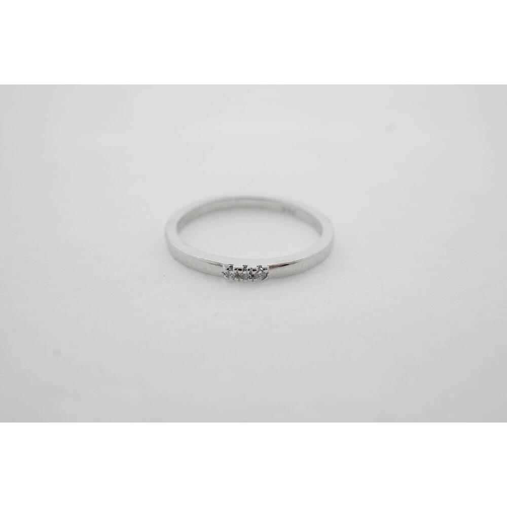 14k White Gold Diamond Ring 0.05 TCW Estate Sale Aurate Womens Size 6.75 VS2 G